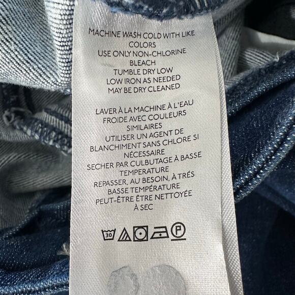 Anthropologie Pilcro Seamed Mid-Rise Crop Flare Jeans Wide Leg | Blue | SZ 29 - Picture 13 of 14